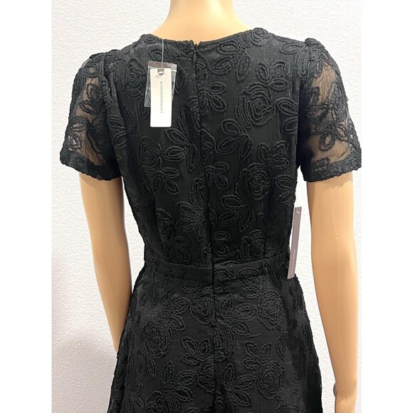 Anthropologie Sunday In Brooklyn XS Violetta Lace Midi BlackDress A-Line NWT - Picture 11 of 13